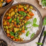 japanese chickpea curry in a bowl